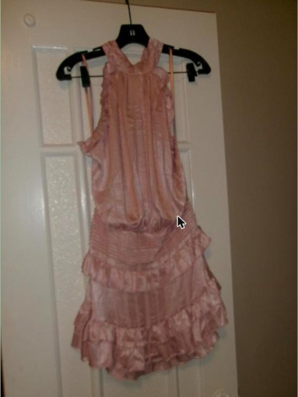 NWT Runaway The Label Poppy High Neck Ruffle Mini Dress Petal Pink M